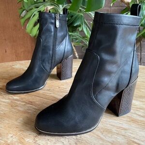 Elegant Black Heeled Ankle Boots